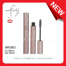 Elegant Pink Round Empty Bamboo Aluminium Mascara Tube